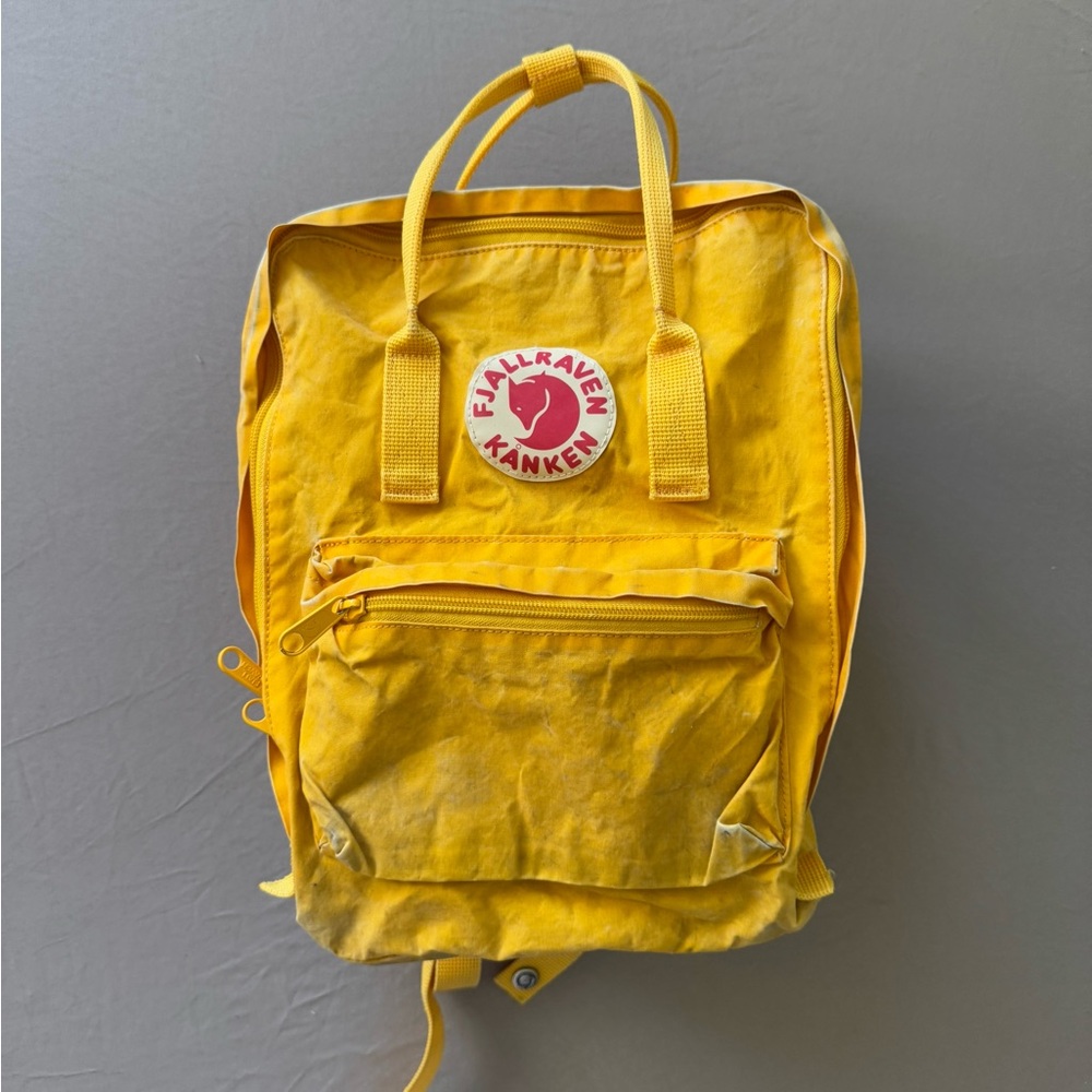 Fjallraven Kanken Yellow Canvas Backpack